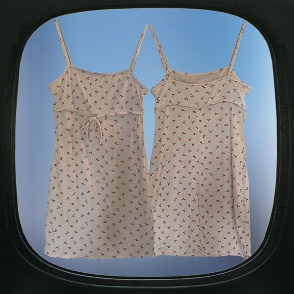 nwt uo cherry print mini dress - Picture 2 of 3
